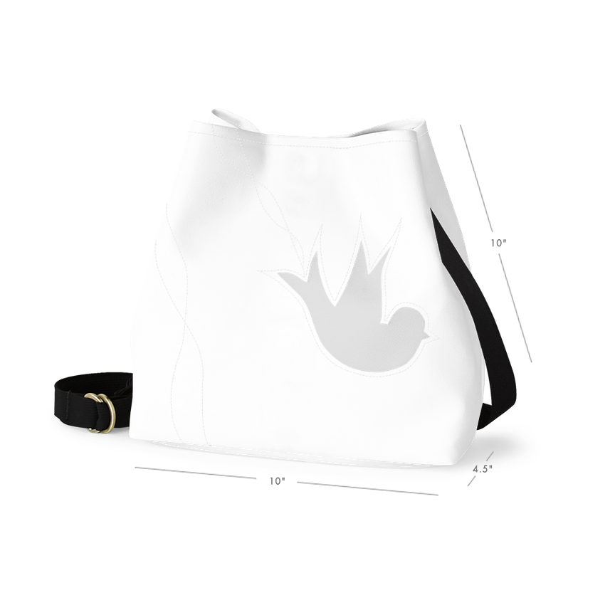 Holly Aiken Green and Beige”Jetpack” with Bird Design SEDAN (HUMMINGBIRD) – HOLLY AIKEN BAGS main image 2