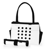 Load image into Gallery viewer, BOMBER (DOT GRID) DIAPER BAG w/Changing Pad

